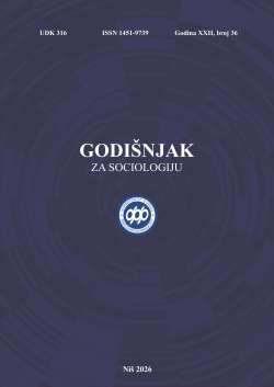GODI&Scaron;NJAK ZA SOCIOLOGIJU SOCIOLOGICAL ANNUAL XXII/36 (2026)