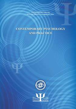 CONTEMPORARY PSYCHOLOGY AND PRACTICE